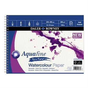 Daler Rowney Aquafine Water Colour Spiral Pad Assorted